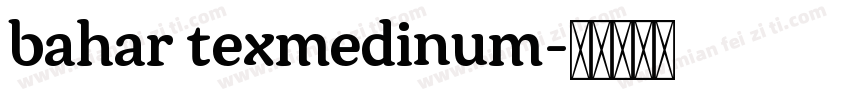 bahar texmedinum字体转换